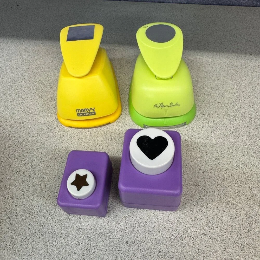 Lot of 11‎ Assorted Craft Paper Punches Set - Shapes Include Leaf Heart & More